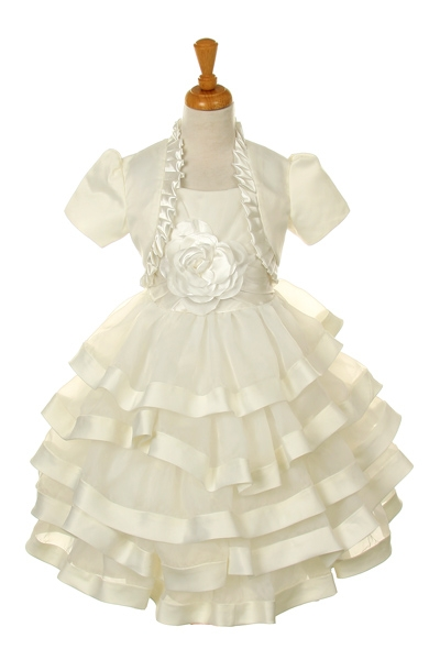 child dress spaghetti strap ruched rose sash, multiple layered skirt